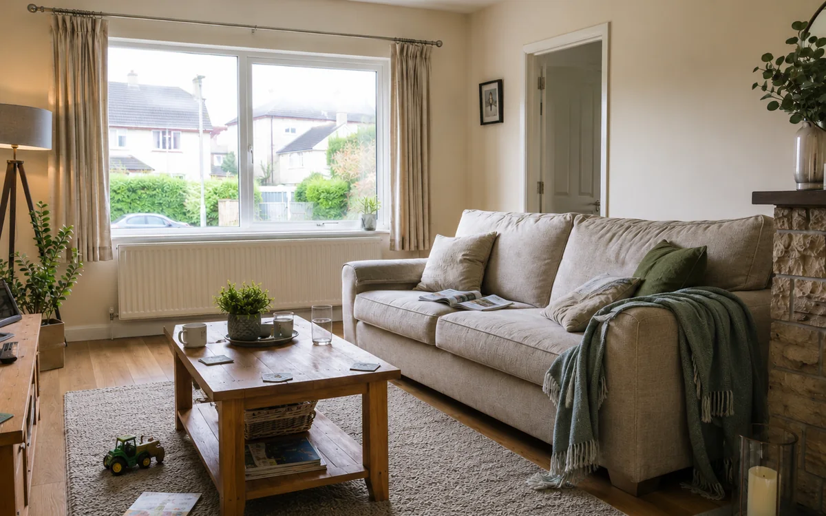 Illustrative before view — Living Room Reset